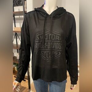 Harley-Davidson Black Mesh Hoodie
